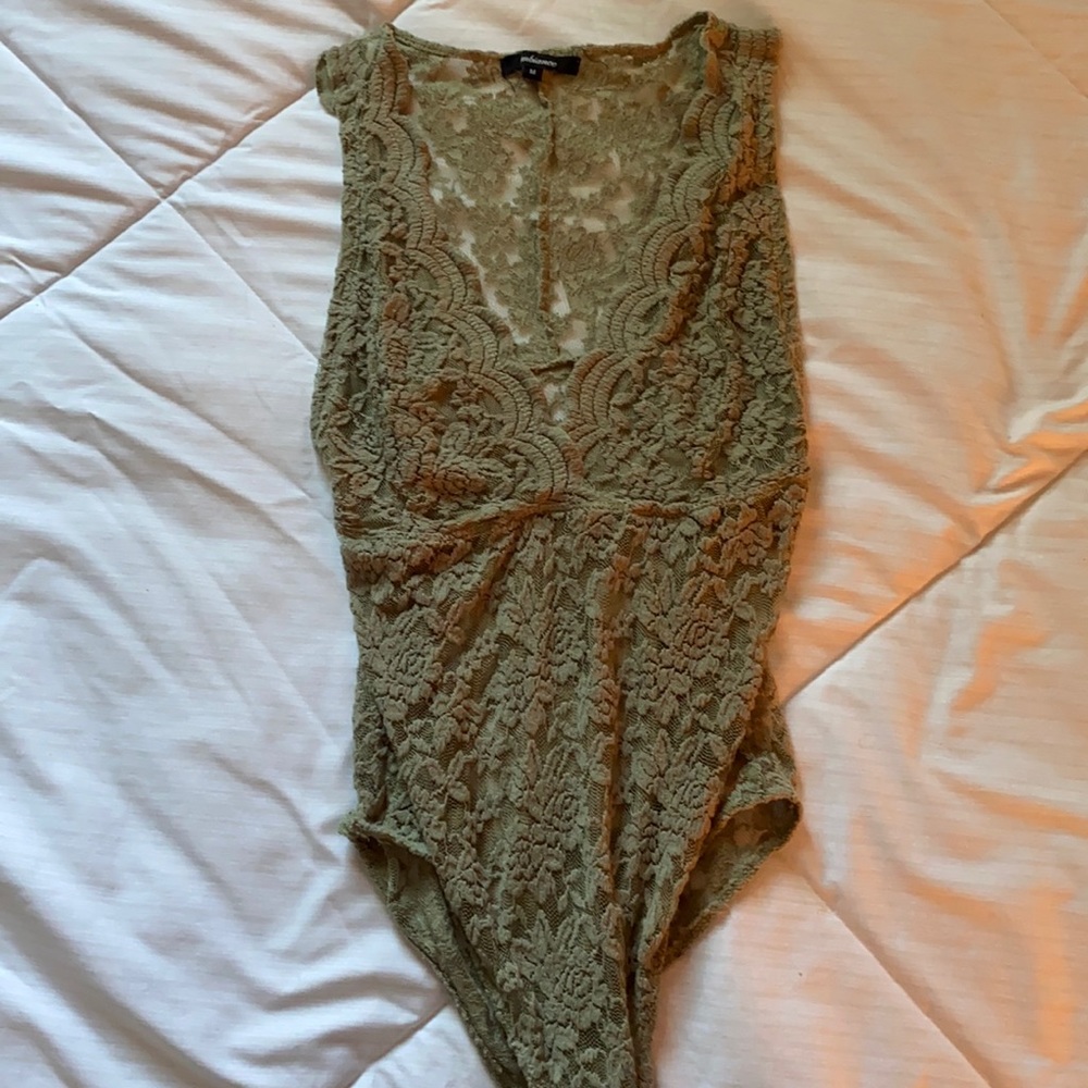 Cute sexy green Lacey body suit